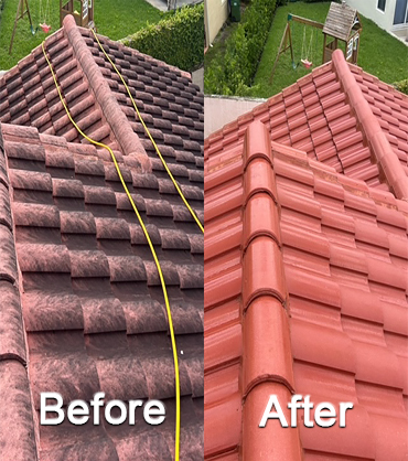 Surface Clean Pressure & Softwash, Roof Cleaning (Before-After)